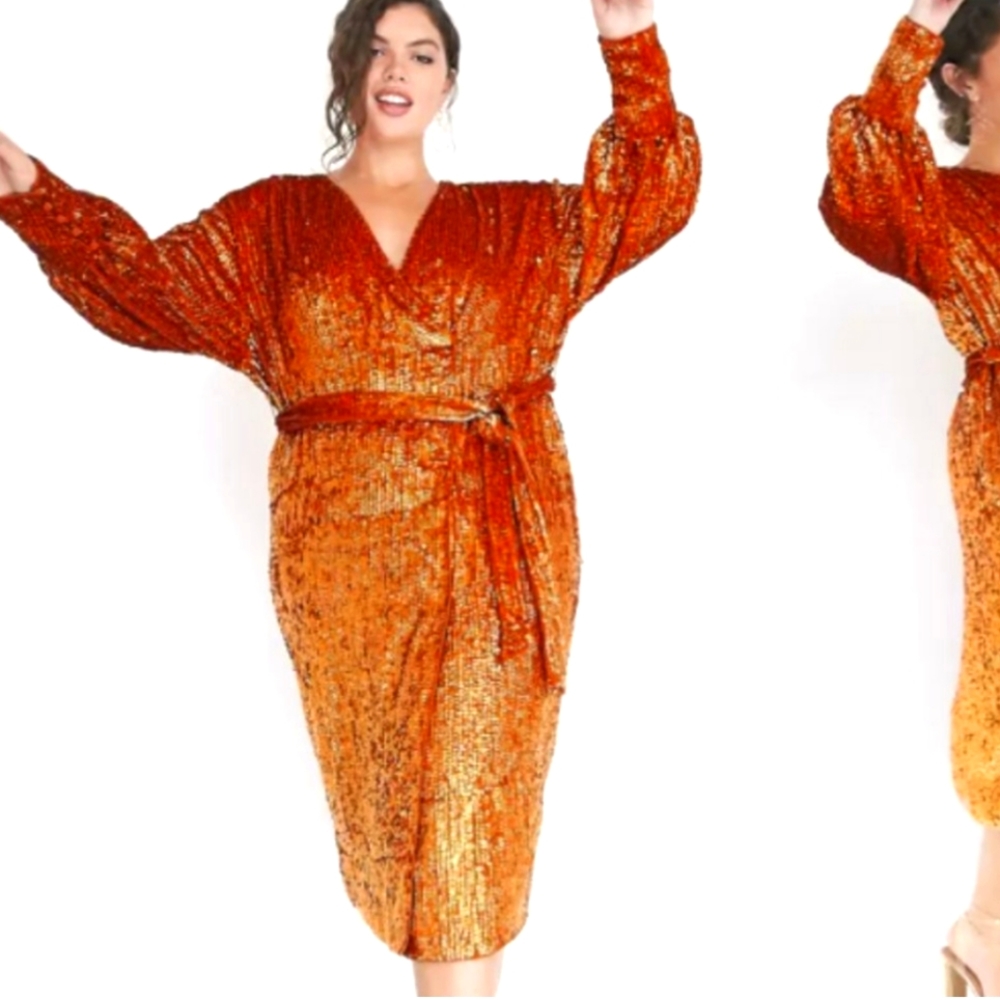 Brand New ASOS Curve sequins dress. SOLD OUT online.